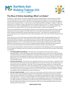 Math Modeling Challenge 2026: Online Gambling Impact