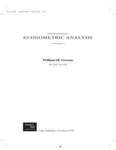  econometric analysis by greence