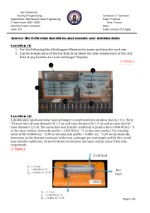Suez University Mechanical Engineering Practical Exam 2025-2026