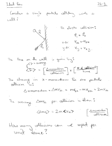 Ideal Gas: Force on a Wall - Thermodynamics Notes