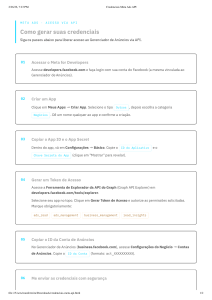 Como Gerar Credenciais Meta Ads API