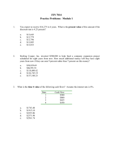 FIN 7014 Module 1 Practice Problems