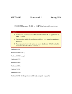 MATH-190 Homework 2: Discrete Math Problems