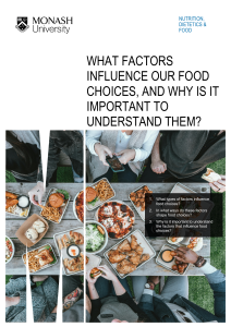 Factors Influencing Food Choices: Nutrition & Dietetics