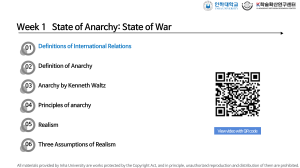 Week 1: State of Anarchy - International Relations