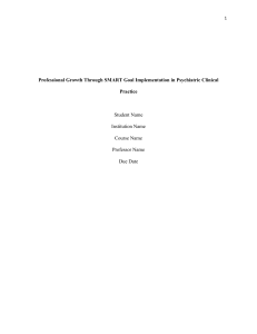 Professional Growth Through SMART Goals in Psychiatric Clinical Practice