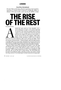 The Rise of the Rest: Fareed Zakaria on Global Power Shifts