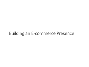 Building an E-commerce Presence: E-commerce Strategy & Implementation Guide