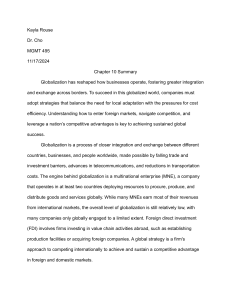 Chapter 10 Summary: Globalization in Business Management