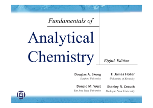 Fundamentals of Analytical Chemistry 8th Ed Textbook