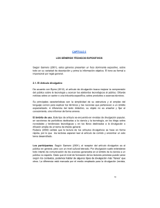 G&eacute;neros T&eacute;cnicos Expositivos: Art&iacute;culo Divulgativo, Ficha T&eacute;cnica y MSDS