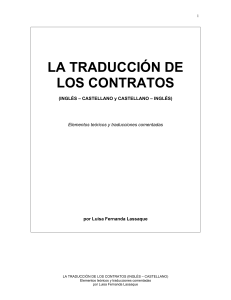 Traducci&oacute;n de Contratos: Ingl&eacute;s-Castellano y Castellano-Ingl&eacute;s