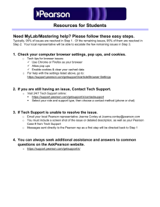 Pearson MyLab/Mastering Student Help Guide