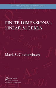 Finite-Dimensional Linear Algebra Textbook by Gockenbach