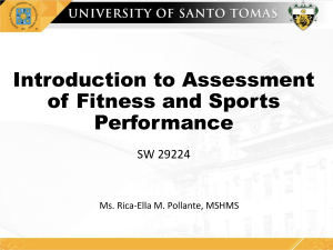 Introduction to Fitness & Sports Performance Assessment