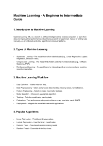 Machine Learning Guide: Beginner to Intermediate
