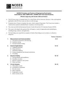 NCEES PE Power Exam Specifications 2025