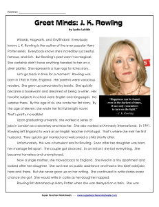 Great Minds: J.K. Rowling Biography for Students