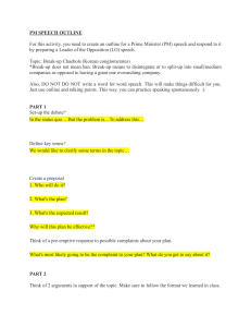 PM & LO Speech Outline: Breaking Up Chaebols