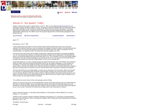 Wilhelm II 'Hun Speech' 1900 Transcript