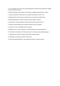 ICT Topics: Hardware, Software, Programming, Networking