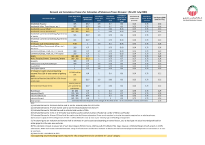 Demand and Coincidence Factors for Power Demand Estimation