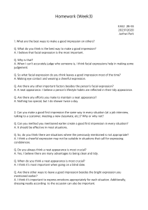 Homework: Making a Good Impression (Week 3)
