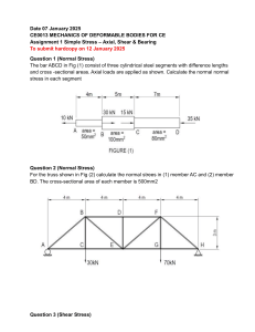 CE0013 Assignment 1: Simple Stress - Axial, Shear & Bearing