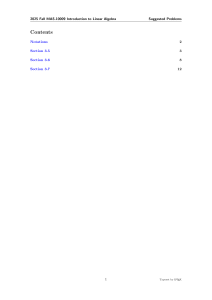 2025 Linear Algebra Suggested Problems MAS.10009