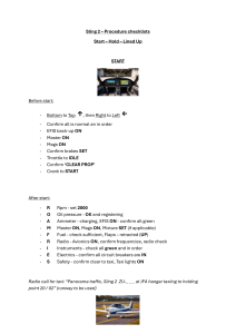 Sling 2 Aircraft Procedure Checklists: Start, Hold, Lined Up