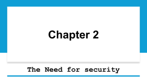 Chapter 2: The Need for Security