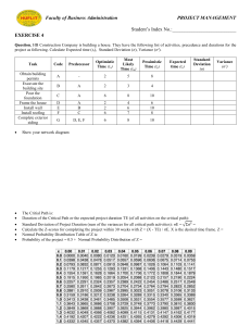 Project Management Exercise: HB Construction Company