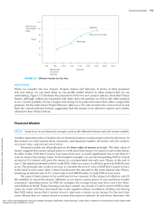 Financial Models for Project Selection: Efficient Frontier & Risk/Return Analysis