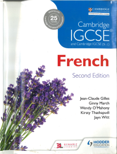 Cambridge IGCSE French Textbook