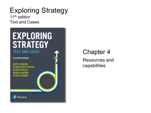 Exploring Strategy Chapter 4: Resources and Capabilities