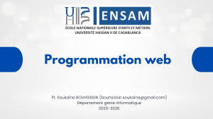 Programmation web : cours sur HTML5, tables et structure de site