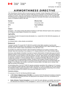 Transport Canada AD CF-2025-52: 5G Interference Mitigation for DHC-8 Aircraft