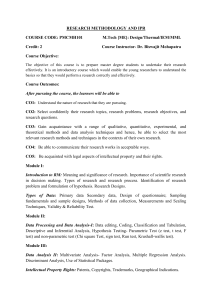 Research Methodology and IPR Course Syllabus
