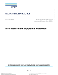 DNV-RP-F107: Pipeline Protection Risk Assessment