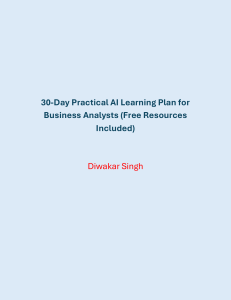 30-Day AI Learning Plan for Business Analysts