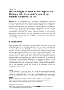 Apocalypse of Peter: Origin of Christian Hell & Afterlife Punishment