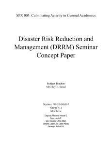 DRRM Seminar Concept Paper: Handa at Ligtas