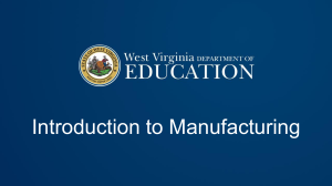 Introduction to Manufacturing Lesson Plan