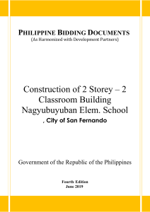 Philippine Bidding Documents: 2-Storey Classroom Building Construction