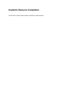 Academic Resource Compilation: Sample Materials