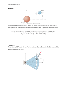 Statics Homework #1: Force & Moment Problems