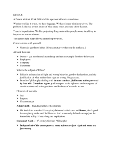 Introduction to Ethics: Principles and Philosophers