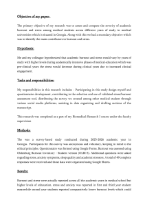 Academic Burnout in Georgian Medical Students: A Survey Study
