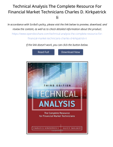 Technical Analysis: Complete Resource for Financial Market Technicians