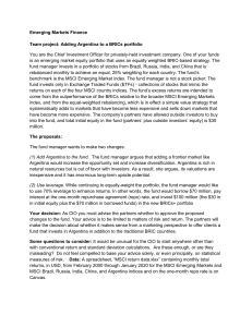 BRICs Portfolio Case Study: Argentina & Leverage
